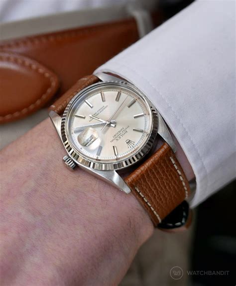 rolex datejust leather strap size